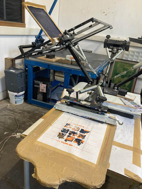 I'm part of the Edinburgh-based Out Of The Blue Print screenprinting workshop which focuses on hand-made, sustainable and eco-friendly creation of printed clothing.